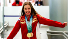 Российские спортсменки прибыли в Москву из Германии с чемпионата мира по художественной гимнастике